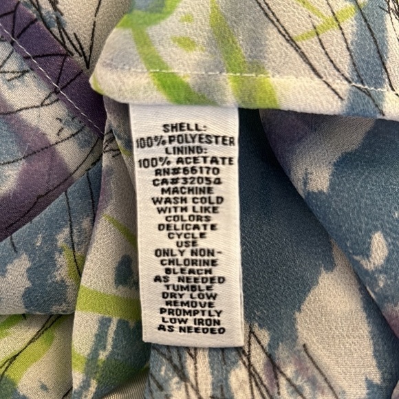 We Vera Blue & White Striped Dragonfly Print Sleeveless Summer Midi Dress Size 2 - Picture 6 of 6